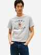 Футболка хлопковая длинная мужская Tommy Hilfiger Xm04438-P8F(Grey Heather) XL Серая с принтом (198296685213) - изображение 1