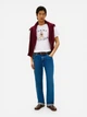 Футболка хлопковая длинная мужская Tommy Hilfiger Xm04438-Ycf(Optic White) L Белая с принтом (198296697780) - изображение 3