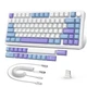 Клавиатура беспроводная Attack Shark X85 White Jade Switch Bluetooth/Wireless/USB White-Purple (AS-6972792470320-WP-UA) - изображение 2
