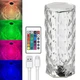 Настольная LED лампа Кристалл Роза хрустальная Crystal Rose, ночник на аккумуляторе с сенсорным управлением на пульте управления - изображение 3