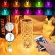 Настольная LED лампа Кристалл Роза хрустальная Crystal Rose, ночник на аккумуляторе с сенсорным управлением на пульте управления - изображение 4