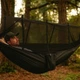 Подвесной туристический нейлоновый гамак для кемпинга с мокситной сеткой Hammock Net Black 260х130 см, черный - изображение 2