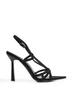 Босоніжки жіночі на підборах Meideli 8030/Black/Eco-suede/H9326-12/B 41 Чорний - изображение 2
