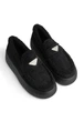 Лофери з мехом жіночі LM 6192/Black/logo/KL887-1/B 40 Чорний - зображення 3
