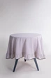 Круглая скатерть из вареного хлопка Limasso Exclusive Essualte 160 см. Opal Grey - изображение 2