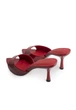 Мюлі жіночі на підборах Meideli 8081/Red/F609-12/B 38 Червоний - изображение 4