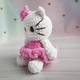 Вязаная мягкая игрушка Кошечка Китти, Kitty 15 см — ручная работа из плюшевой пряжи - изображение 3