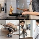 Автомобільний тримач XO C169 Vacuum suction cup locking magnetic suction bracket (with magnet ring) Black - изображение 7