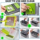Овощерезка ручная Veggie Slicer 22в1 с контейнером и 13 насадками, мультирезка для овощей и фруктов Серая с зеленым - изображение 9