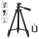 Портативный штатив для смартфона камеры Tripod 3120 0,35-1.02м, Универсальный трипод для телефона, Черный - изображение 1