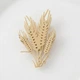 Брошь из стали BROCHE бижутерия Растения Колоски золотистая BRBF115430 - изображение 4