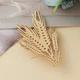 Брошь из стали BROCHE бижутерия Растения Колоски золотистая BRBF115430 - изображение 3