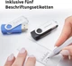 Флеш-накопитель, Intenso Office Line USB 3.2 Gen1 5×64 ГБ, 5 цветов, до 70 МБ/с, металл. брелок, этикетки - Уценка - изображение 2