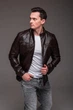 Куртка Slim Fit Х чоловіча еко шкіра весняна осіння 58 коричнева (2508) - зображення 3
