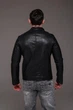Куртка Slim Fit чоловіча еко шкіра весняна осіння повсякденна 58 чорна (2506) - зображення 5