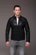 Куртка Slim Fit чоловіча еко шкіра весняна осіння повсякденна 58 чорна (2506) - зображення 6