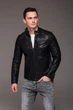 Куртка Slim Fit чоловіча еко шкіра весняна осіння повсякденна 58 чорна (2506) - зображення 9