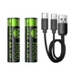 Акумуляторні пальчикові батареї HOCO JA3(AA) 860mAh USB-C 2 шт. del 3.65 - изображение 1