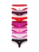 Набор трусиков Victoria's Secret 5-Pack pink wink™ 7 pack lace-trim thong panties размер XS - изображение 2