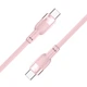 Кабель Brevia Type-C to Type-C 60W 1,2м, рожевий box 52120PCCC1 - зображення 2