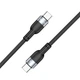 Кабель Brevia Type-C to Type-C 60W 1,2м, черный box 52120BCCC1 - изображение 2