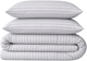 Комплект постельного белья MirSon King Size 220 x 240 17-0600 Stripe White Gray Бязь (2200008048310) - изображение 1