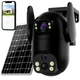 Автономна 4G PTZ камера VQ005 Solar 6 Мп із сонячною батареєю для відеоспостереження чорного кольору - зображення 1