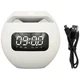 Бездротова Bluetooth колонка з годинником 5 Вт 120х120 мм micro USB біла Kimiso KMS-K12 - зображення 7