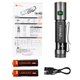 Ліхтар ручний YEMAO YM-M52, 1500LM, акумулятори 2x14500, 1200 mAh - зображення 5