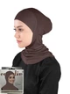 Підхіджабник Жіночий Головний Убір One Size Buyuk Hijab Bone Ecardin St224 Шоколадний - изображение 2