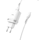 Сетевое зарядное устройство с кабелем HOCO C12Q Smart QC3.0 charger set(Micro) 18W White - изображение 4
