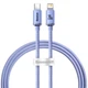 Кабель Baseus Crystal Shine Series Fast Charging Data Cable Type-C to iP 20W 1.2m Purple - зображення 1