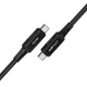 Кабель Type-C to Type-C ACEFAST C4-03 100W 5A 2м быстрая зарядка для смартфона и ноутбука нейлон черный - изображение 3