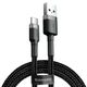 Кабель Baseus Cafule USB Type-C 2A 3м чорний для заряджання та передачі даних - зображення 1