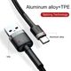 Кабель Baseus Cafule USB Type-C 2A 3м чорний для заряджання та передачі даних - зображення 8