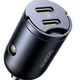 Автомобільний зарядний пристрій Baseus Tiny Star Mini 30W 2 USB чорний USB Type-C для швидкого заряджання - зображення 2