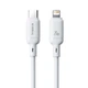Кабель Baseus Silky Series Type-C to Lightning 20W 1м білий для швидкого заряджання та передачі даних - зображення 1