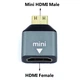 Переходник Mini-HDMI male to HDMI female тёмно-серый для подключения устройств к телевизорам и проекторам - изображение 2