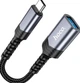 Адаптер Hoco UA24 Type-C male USB female 3.0 0.18 м металл серый для подключения устройств - изображение 6