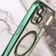 Чохол силіконовий Ductil Metallic Edge із MagSafe для iPhone 14 захист камери темно-зелений - зображення 6