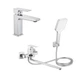 Набор смесителей Lidz: Orion 001F Смеситель для раковины низкий LDORI001FCRM48091+Orion 005 Смеситель для ванны с поворотным изливом LDORI005CRM48094 - изображение 1