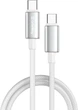 Кабель Colorway Type-C - Type-C (zinc alloy braided) (PD Fast Charging 100W) 5А 1м White (CW-CBPDCC098-WT) - зображення 1