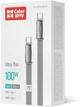 Кабель Colorway Type-C - Type-C (ultra-thin) (PD Fast Charging 100W) 5А 1м Grey (CW-CBPDCC100-GR) - зображення 5