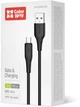 Кабель Colorway USB - MicroUSB (textured PVC) 3А 1м Black (CW-CBUM094-BK) - изображение 5