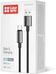 Кабель Colorway USB - Type-C (zinc alloy braided) 3А 1м Black (CW-CBUC098-BK) - изображение 5