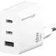 Зарядний пристрій Grand-X GaN 2xUSB-C + 1xUSB 65W PD3.0 QC4.0 AFC SCP FCP white (CH-990W) - зображення 1