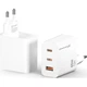 Зарядний пристрій Grand-X GaN 2xUSB-C + 1xUSB 65W PD3.0 QC4.0 AFC SCP FCP white (CH-990W) - зображення 3