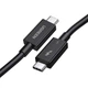 Дата кабель USB-C to USB-C 1.0m Thunderbolt 5 240W 5A 120Gbps 16/8/4K L703 black Ugreen (45996) - изображение 6