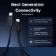 Дата кабель USB-C to USB-C 1.0m Thunderbolt 5 240W 5A 120Gbps 16/8/4K L703 black Ugreen (45996) - изображение 7