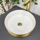 Умивальник (раковина) VBI PRATO BRUSH GOLD WHITE накладний - изображение 4